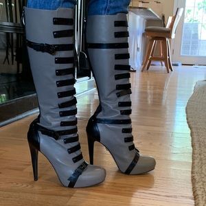 L.A.M.B Knee High Heeled Boots